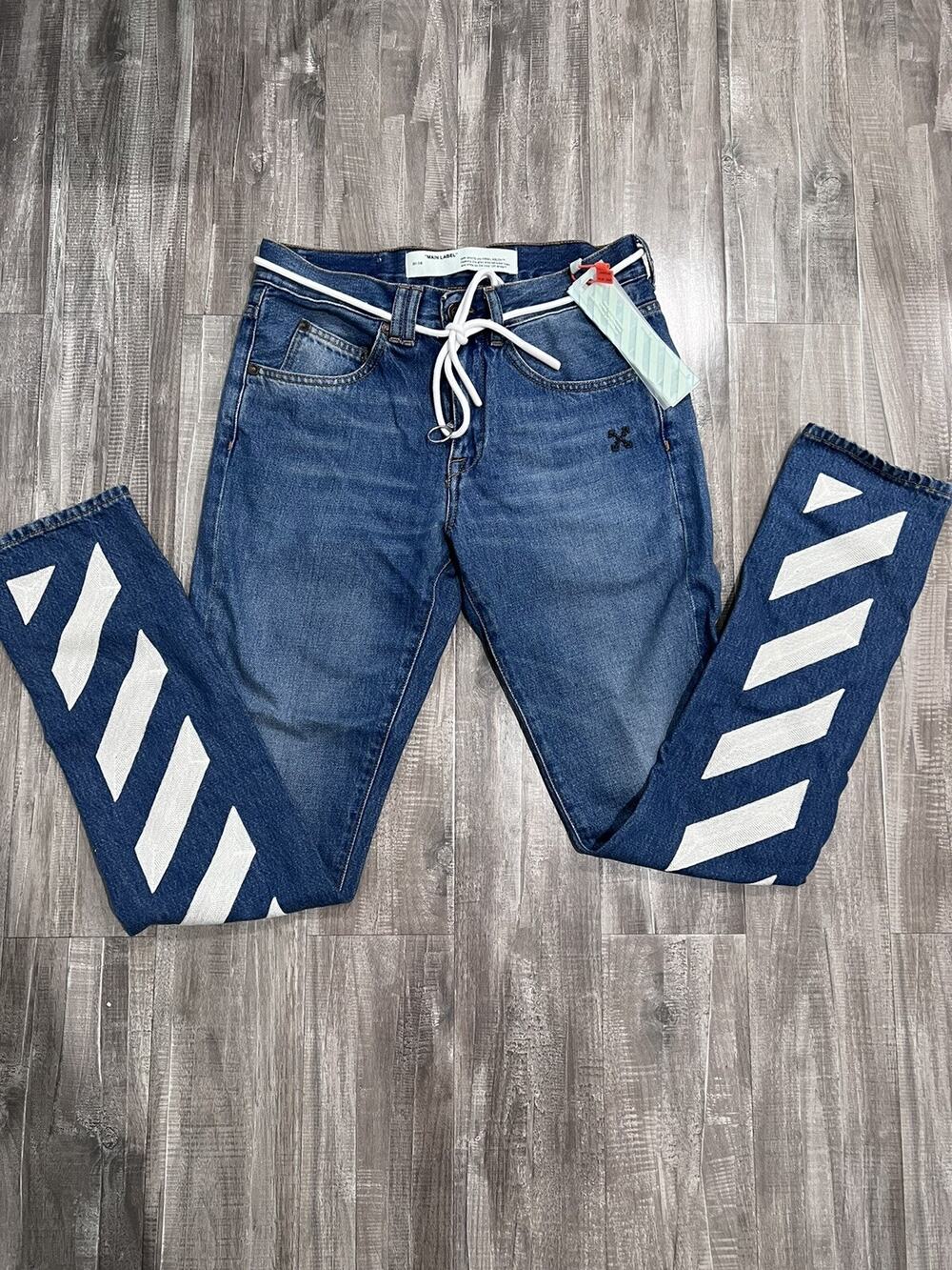 Off White Diga Y2K Slim Regular Jeans 'Bleach' men size 29 A005727